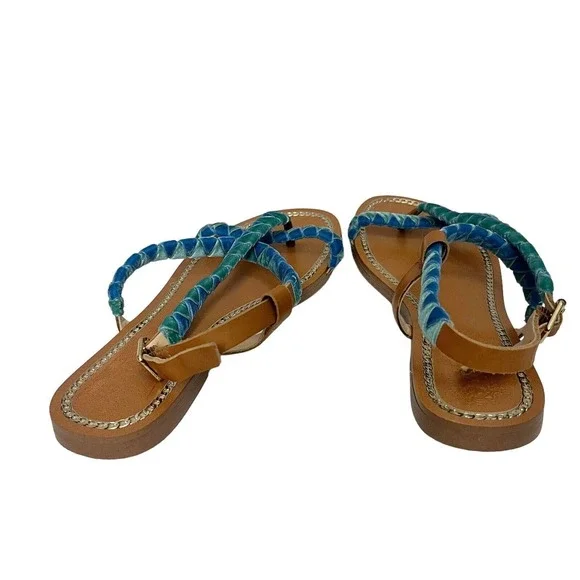 NEW Vince Camuto Raminta Sandals Flat Thong Braided Straps Velvet - Picture 5 of 8